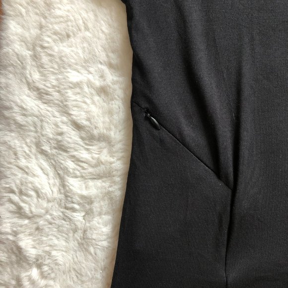 Betabrand sweatshirt long sleeve silk blend dress with pockets - Picture 6 of 10